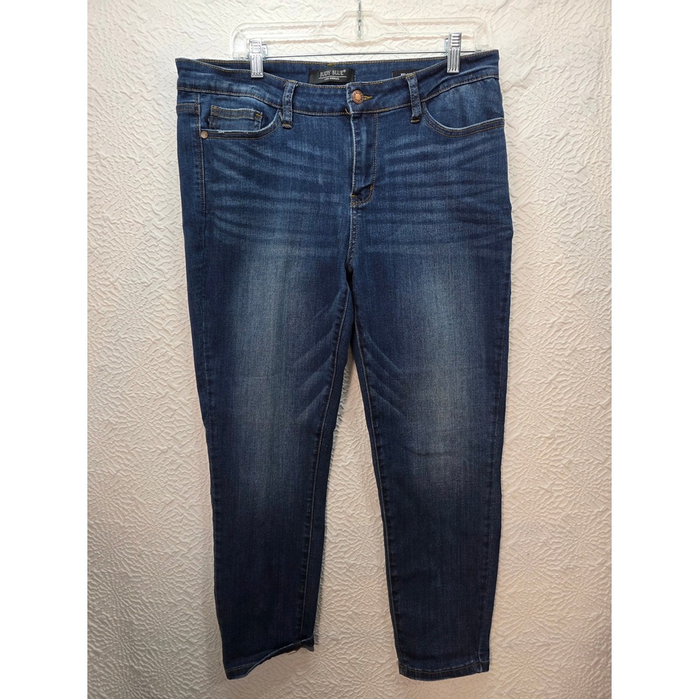 Judy Blue Relaxed Fit Jeans Women 15 32 Dark Wash Good Stretch Denim Comfort